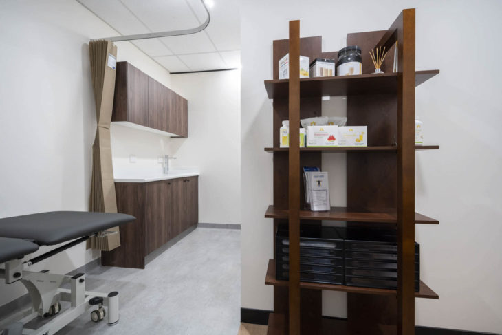 Medical Check-Up Room With A Shelf