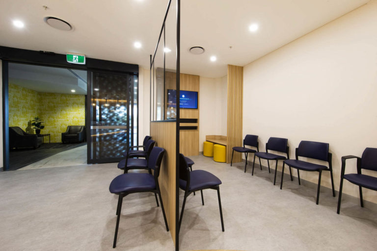 Welcoming Waiting Room Design at Wellness Medical and Skin Cancer Clinic in Springfield Central, Queensland - Creating a Serene and Inviting Atmosphere for Patients with Cozy Seating and Tranquil Décor