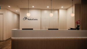 Contemporary clinic interior with elegant design elements